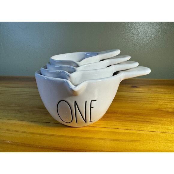 Rae Dunn Artisan Collection Farmhouse Measuring Cups QUARTER THIRD HALF ONE - Picture 1 of 8